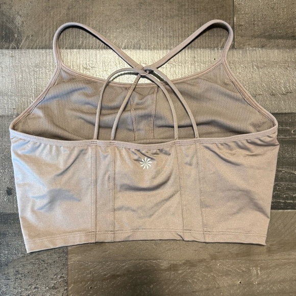 Athleta Tan Seamless Sports Bra size medium - Picture 3 of 11